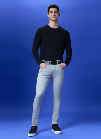 Chinox Grey Mid Rise Tapered Gymindigo Jeans