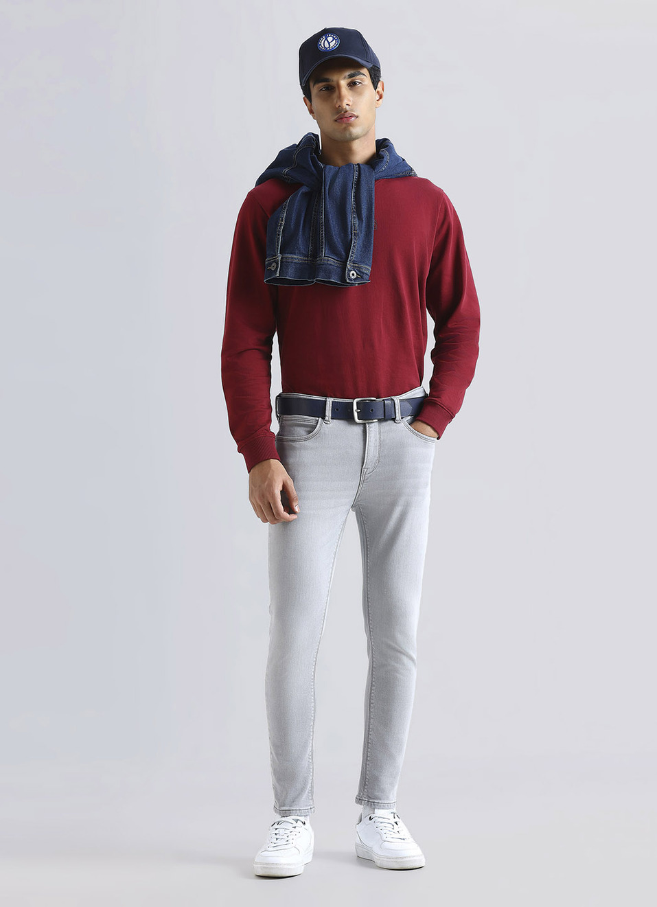 Oliver Grey Mid Rise Skinny Gymindigo Jeans, , large image number 1