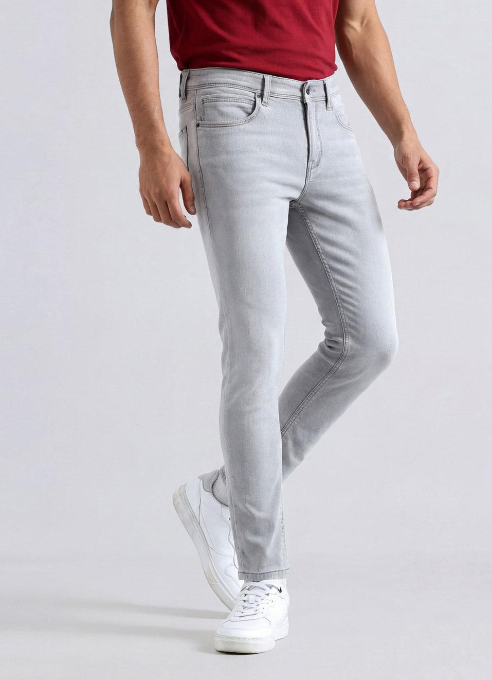 Oliver Grey Mid Rise Skinny Gymindigo Jeans, , large image number 0