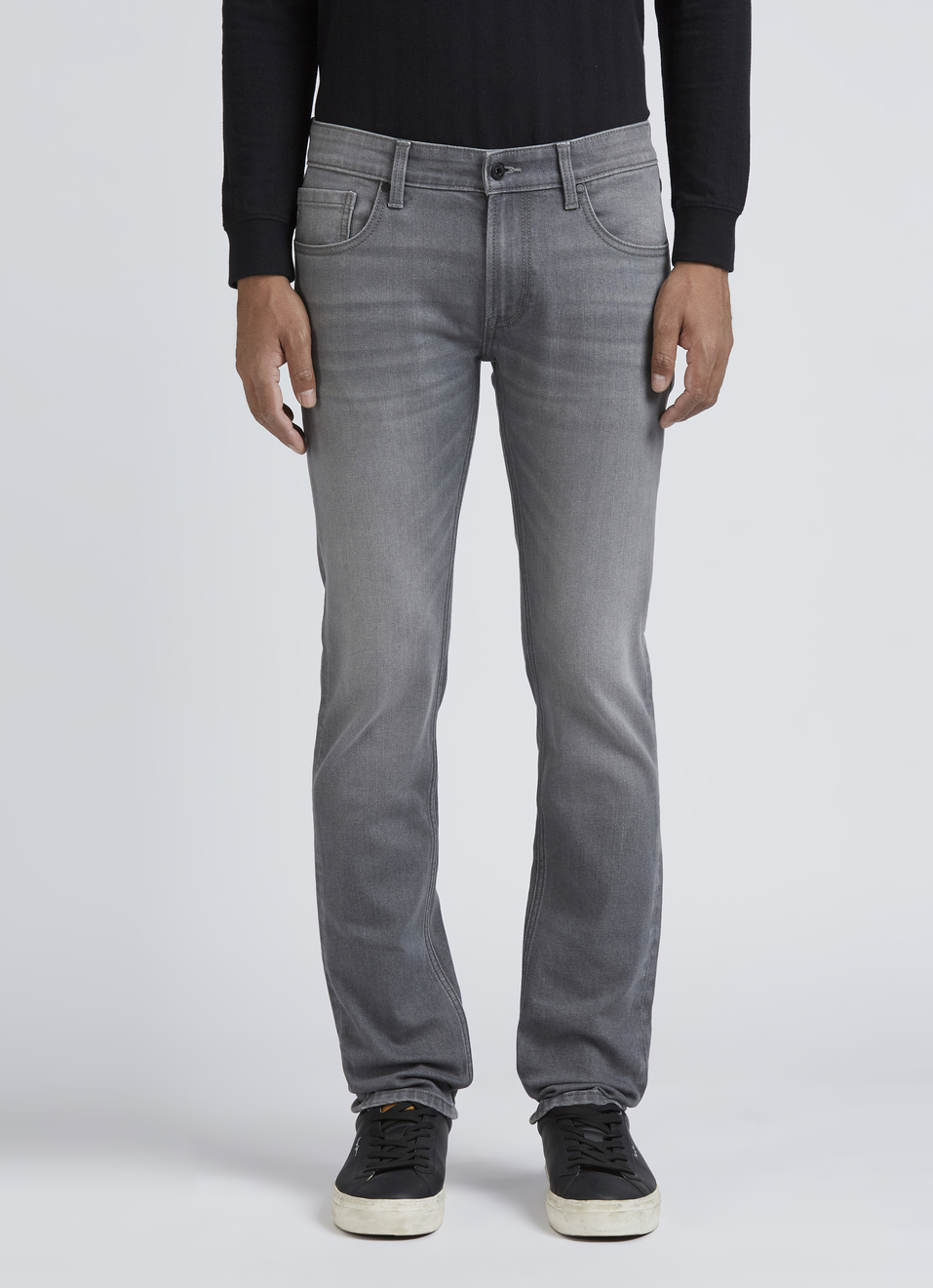 Vapour Grey Mid Waist Jeans, , large image number 1