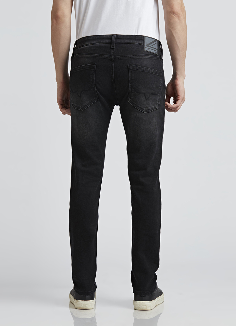 Danial Black Low Waist Tapered Jeans, , large image number 3