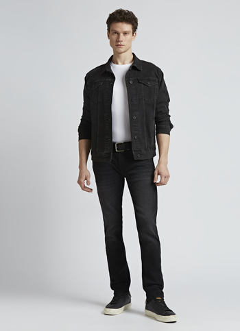 Danial Black Low Rise Tapered Jeans
