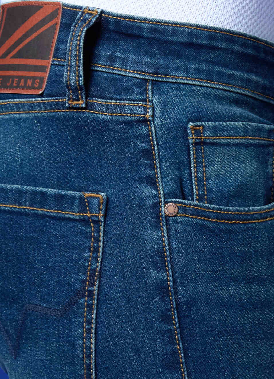 Danial Blue Low Rise Tapered Jeans, , large image number 4