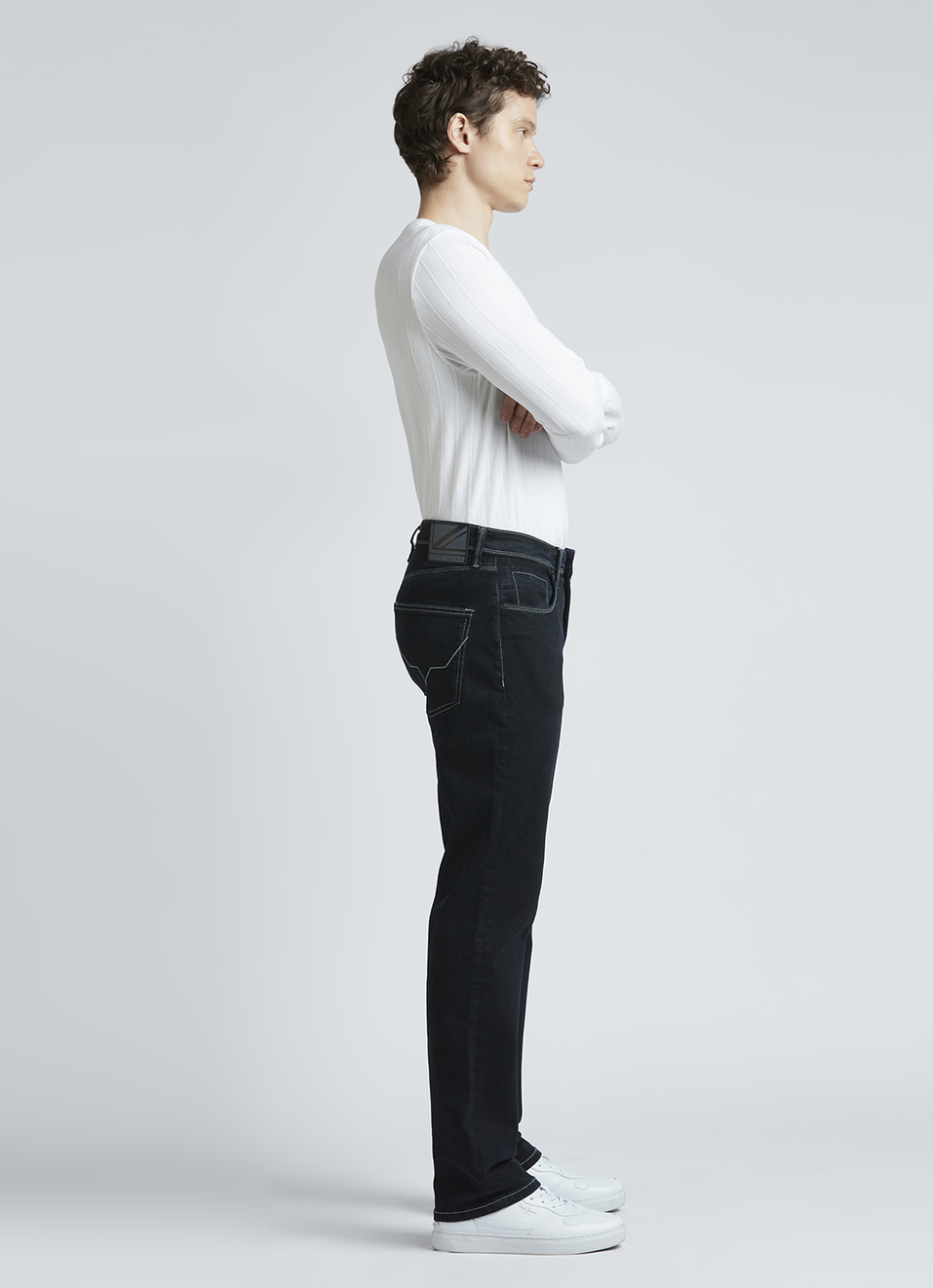 Holborne Black Holborne Mid Rise Straight Jeans, , large image number 5
