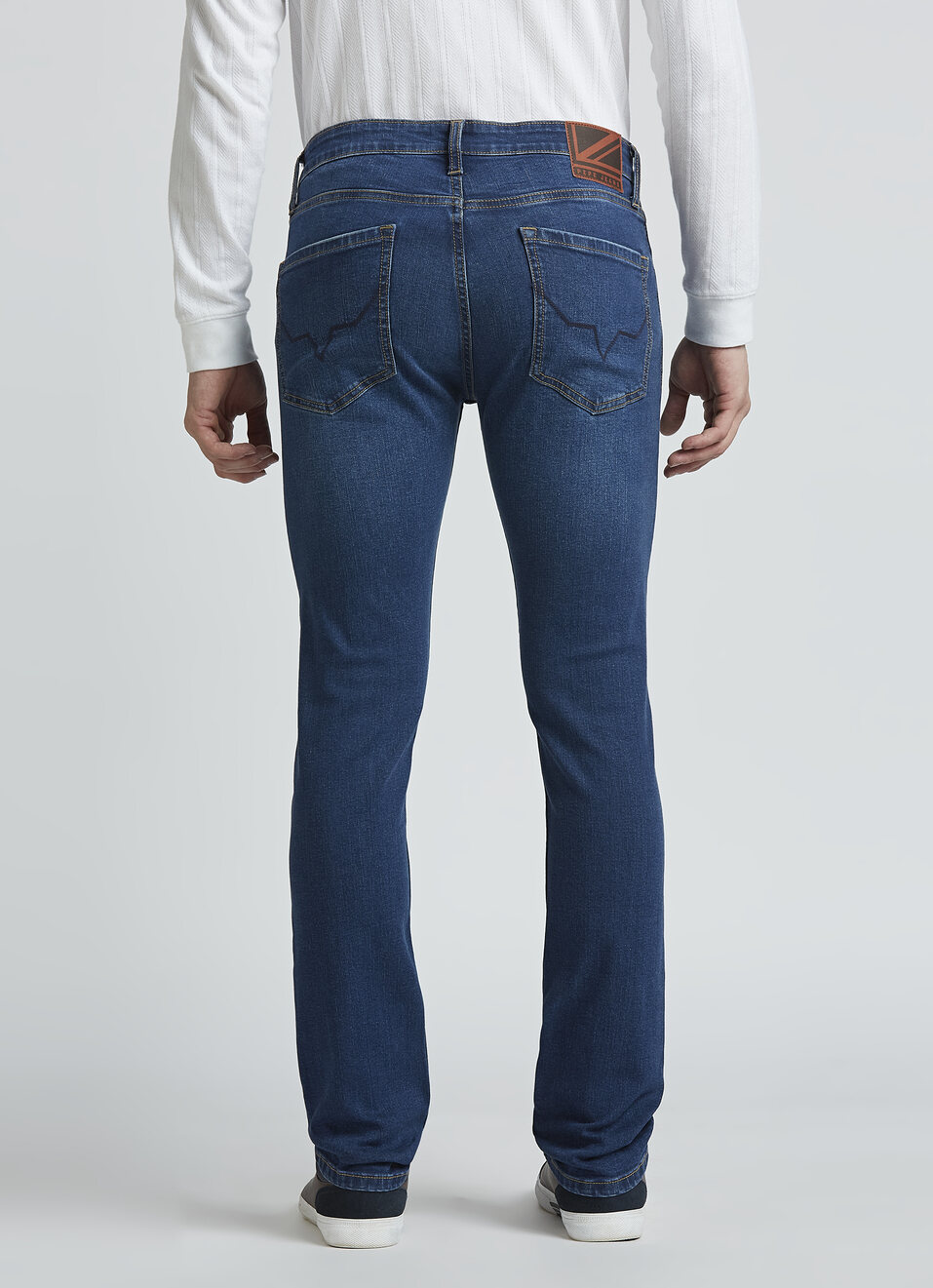 Vapour Blue Mid Rise Slim Jeans, , large image number 2