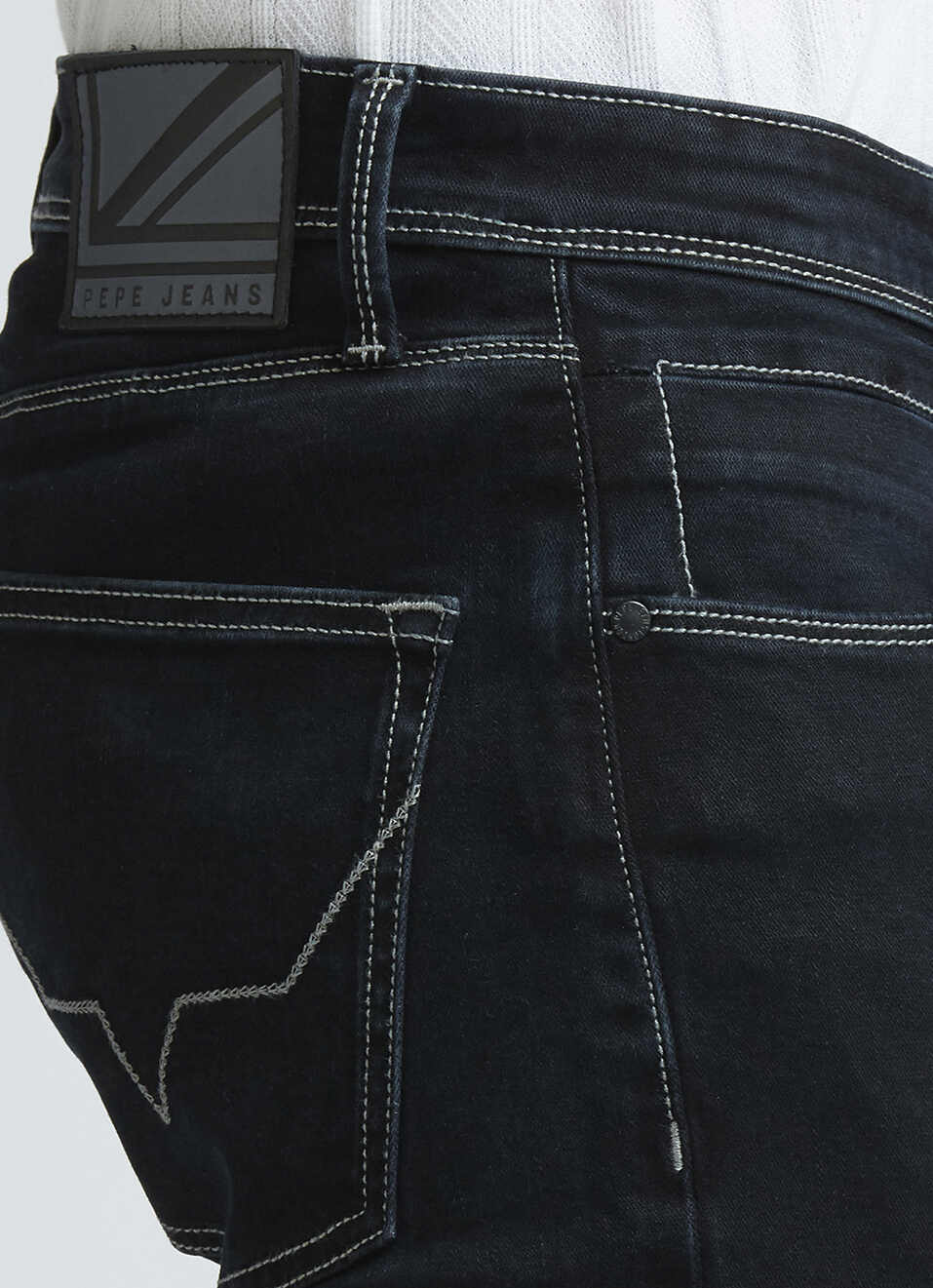 Danial Black Low Rise Tapered Jeans, , large image number 4