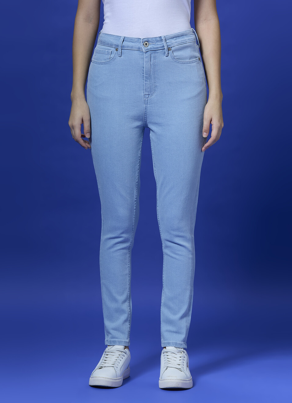 Women Blue High Waist Skinny Jeans, , large image number 1