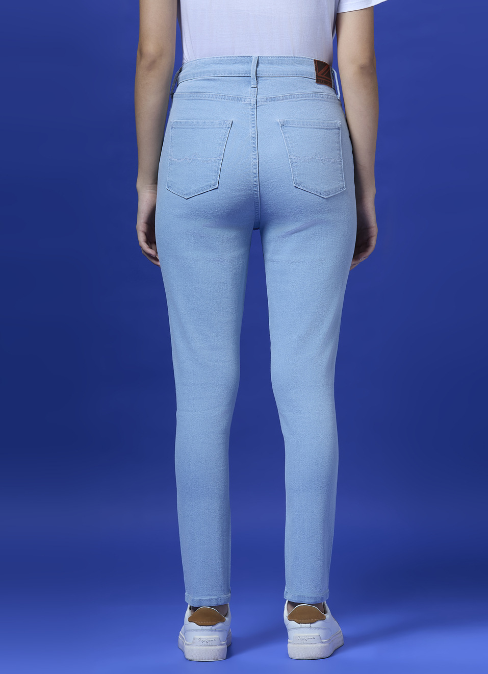 Women Blue High Waist Skinny Jeans, , large image number 2