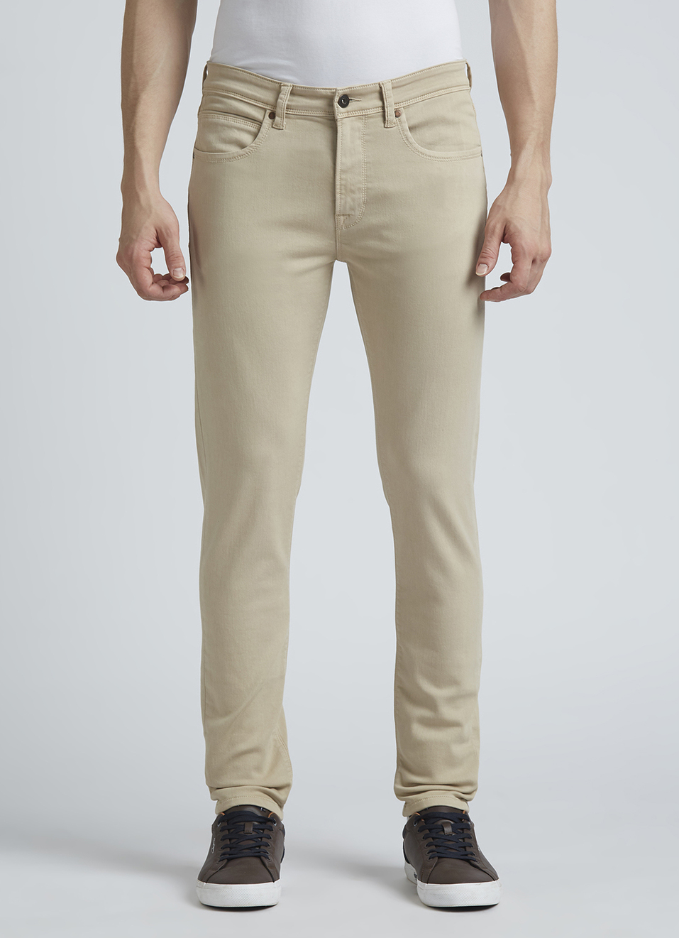 Chinox Beige Mid Waist Gymindigo Jeans, , large image number 2