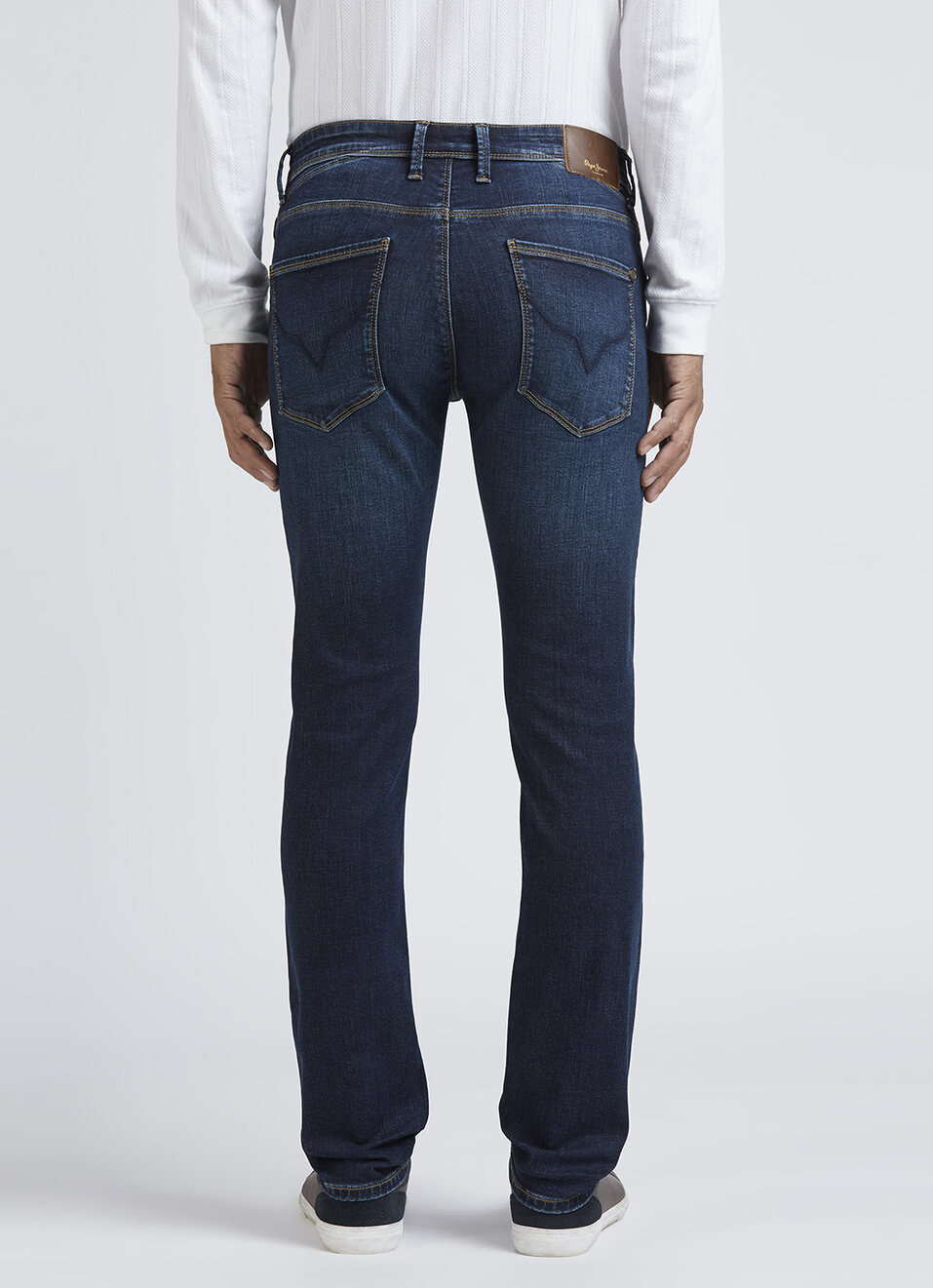 Vapour Blue Mid Rise Slim Powerflex Jeans, , large image number 4