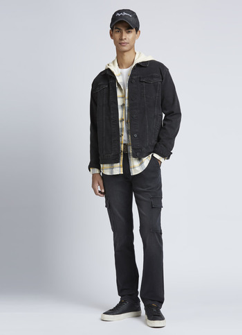 Black Mid Rise Straight Gymindigo Cargos