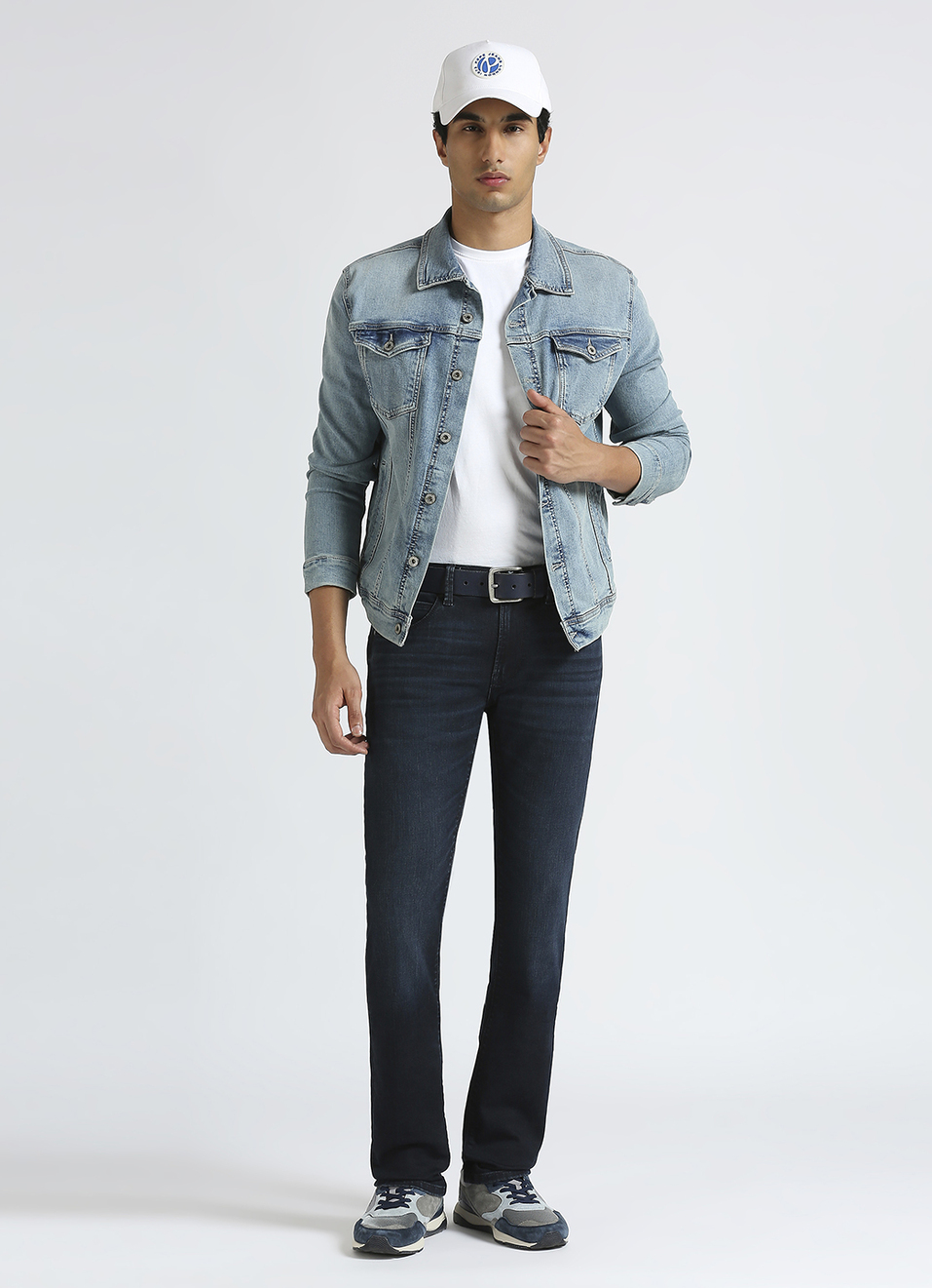 Vapour Blue Mid Waist Powerflex Jeans, , large image number 1
