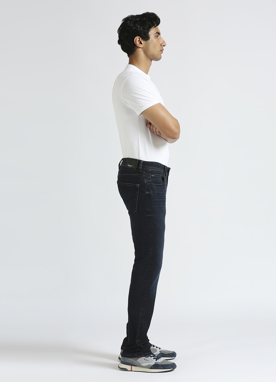 Vapour Blue Mid Waist Powerflex Jeans, , large image number 6