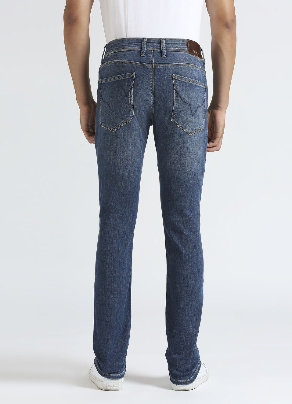 Vapour Blue Mid Waist Powerflex Jeans, , large image number 2