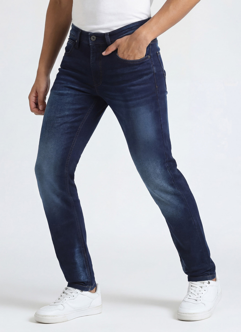 Chinox Blue Mid Waist Gymindigo Jeans, , large image number 0