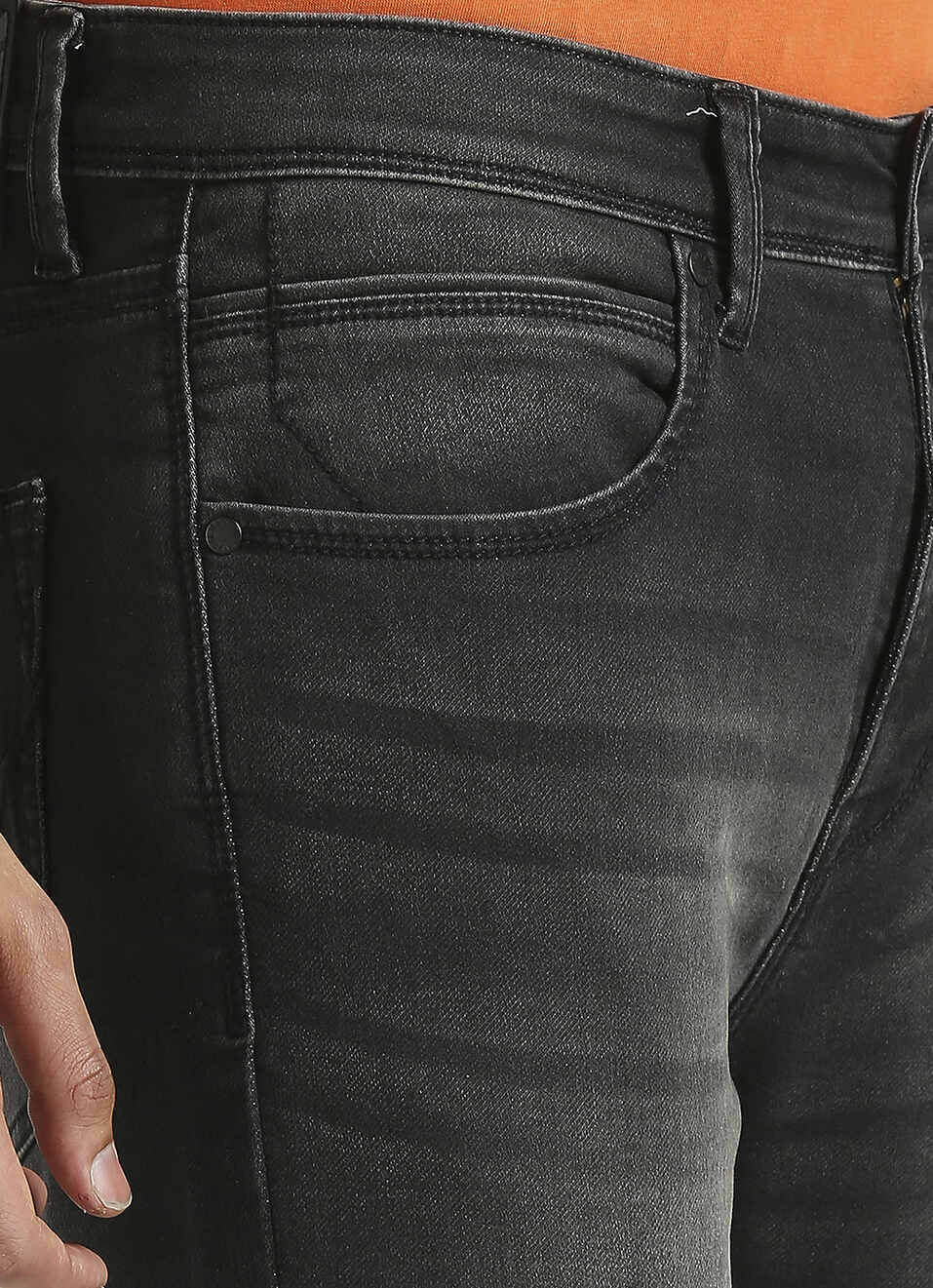 Chinox Black Mid Waist Gymindigo Jeans, , large image number 4