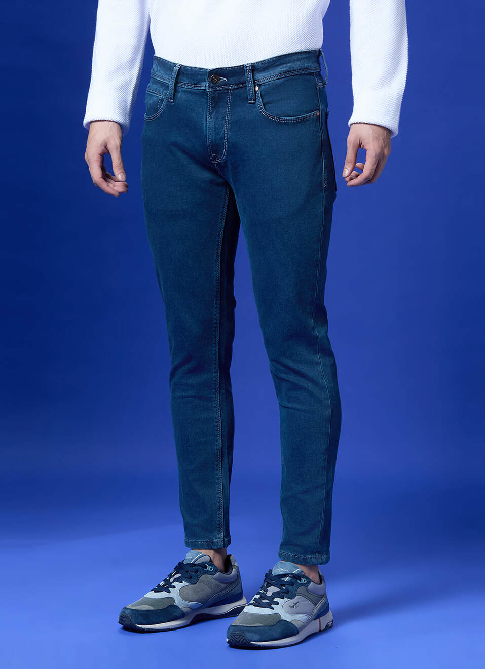 Oliver Blue Mid Waist Ankle Jeans, , large image number 5