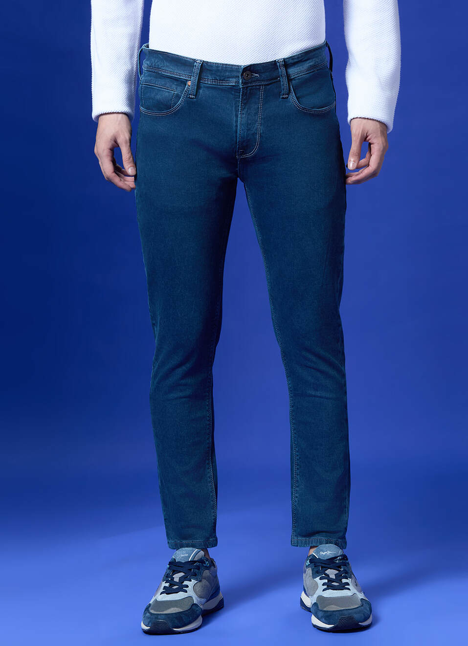 Oliver Blue Mid Waist Ankle Jeans, , large image number 6