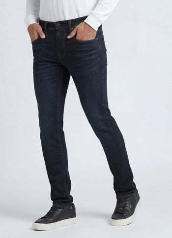 Vapour Blue Mid Rise Slim Powerflex Jeans