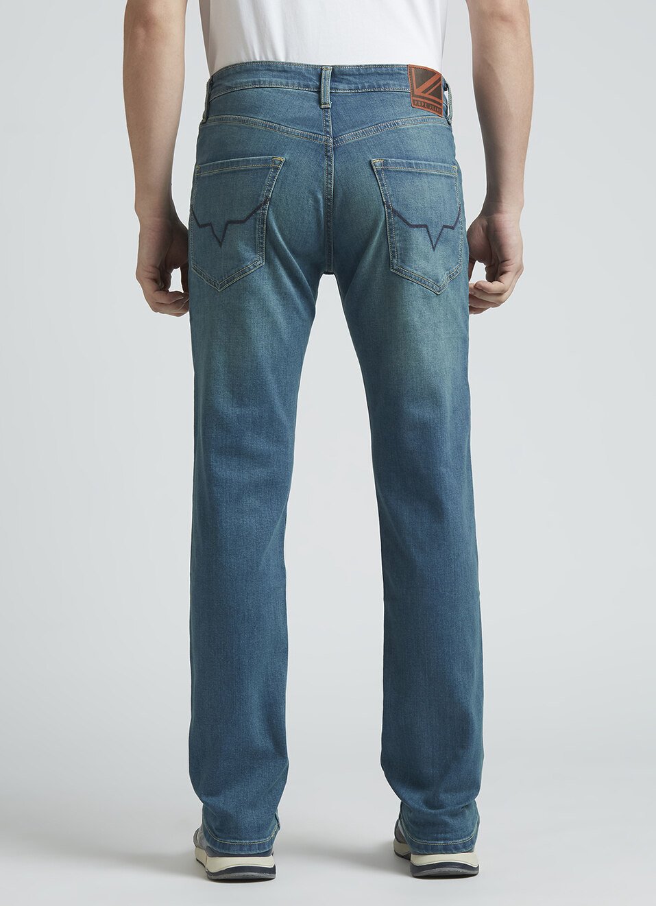 Holborne Blue Holborne Mid Rise Straight Jeans, , large image number 3