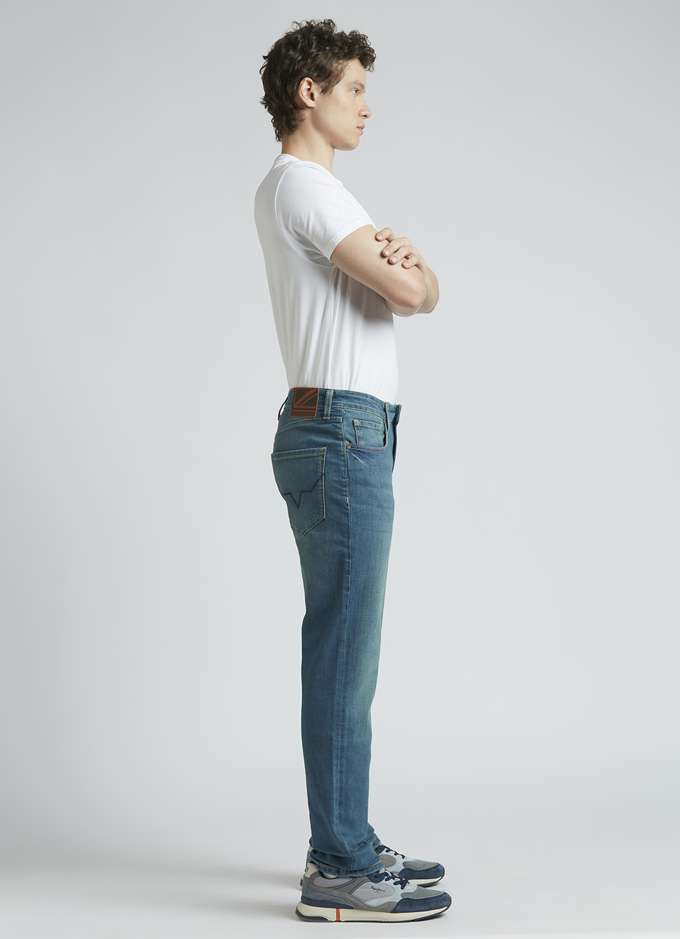 Holborne Blue Holborne Mid Rise Straight Jeans, , large image number 6