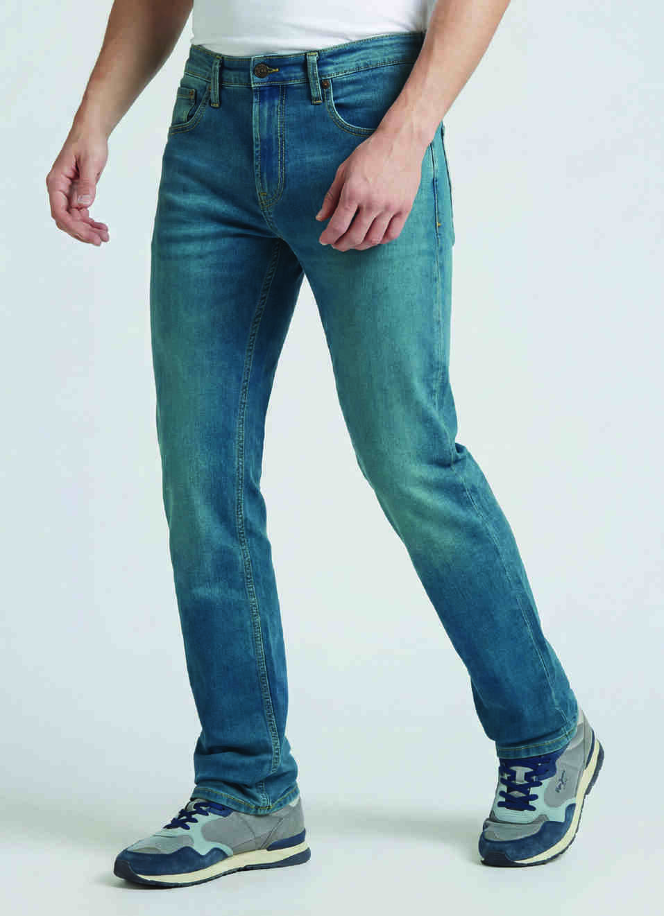 Holborne Blue Holborne Mid Rise Straight Jeans, , large image number 0