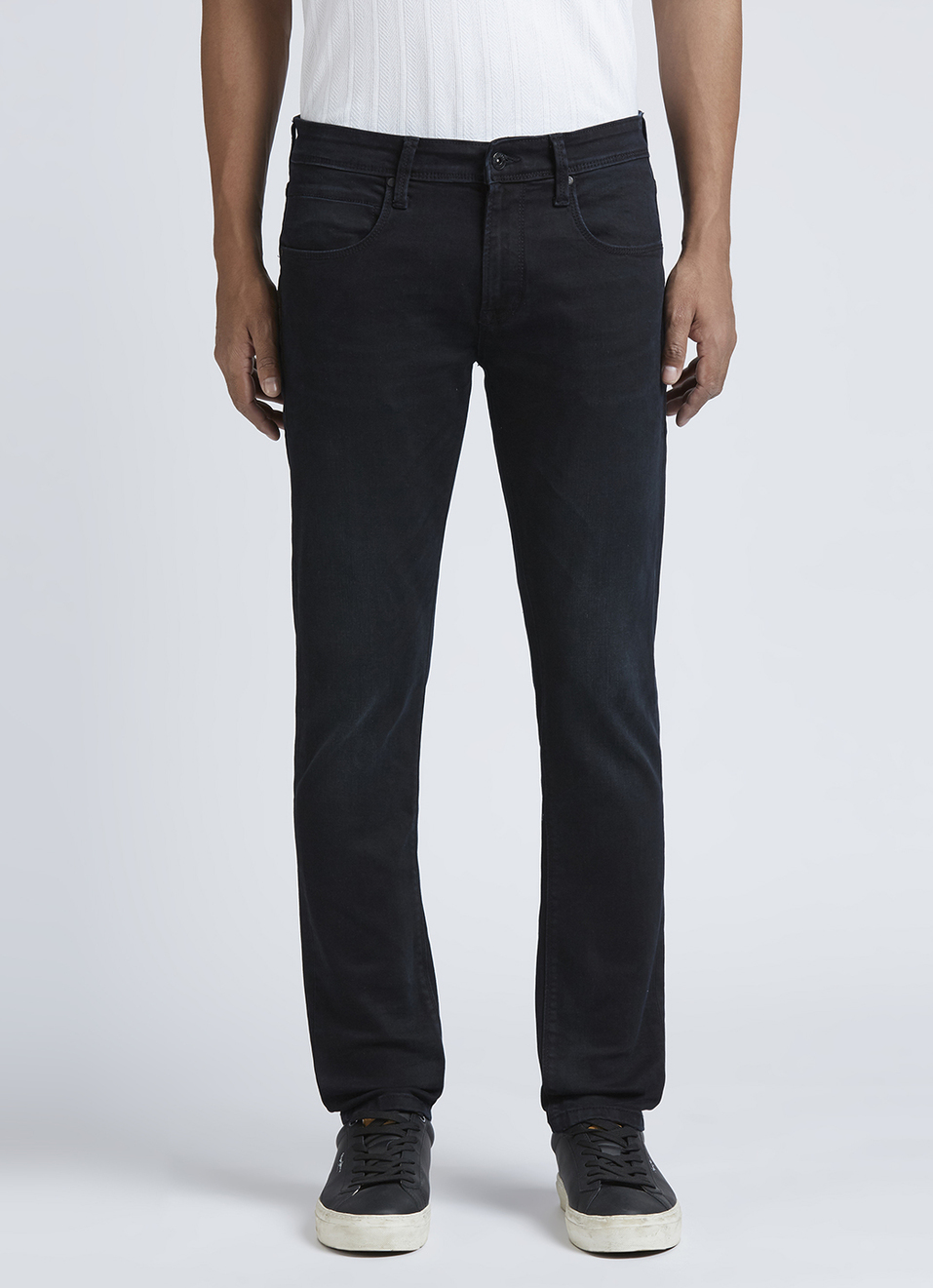 Danial Black Low Rise Tapered Jeans, , large image number 6