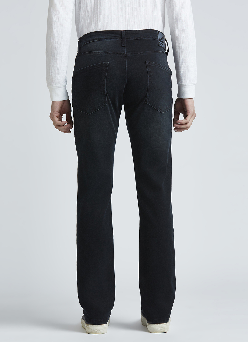 Holborne Black Mid Waist Straight Jeans, , large image number 3