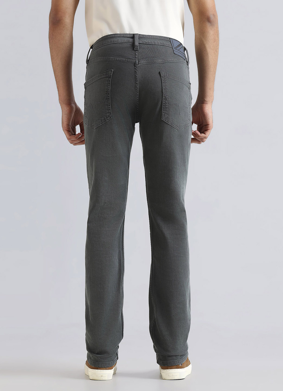 Holborne Olive Mid Waist Straight Jeans, , large image number 3