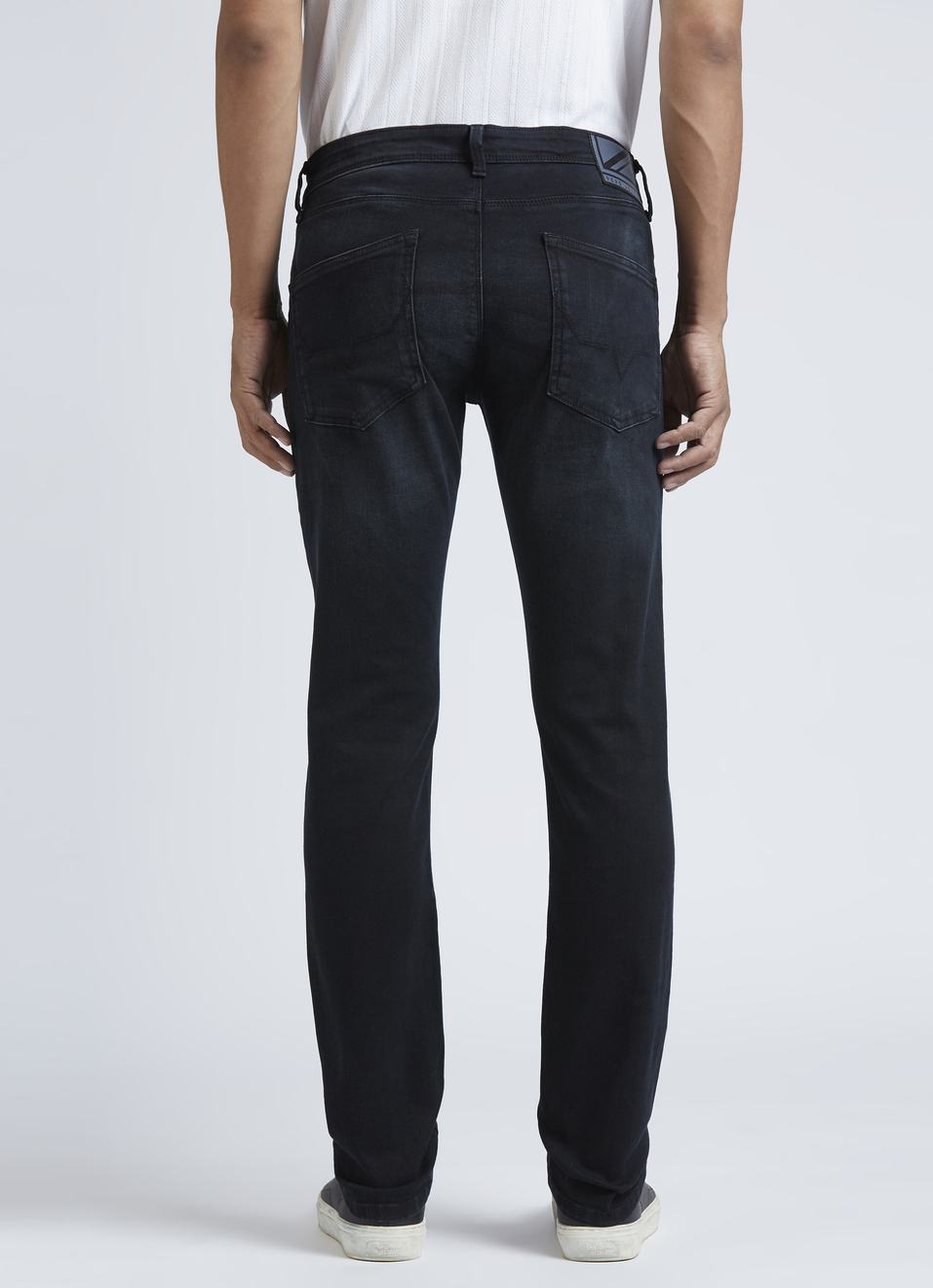 Vapour Black Mid Rise Slim Jeans, , large image number 2