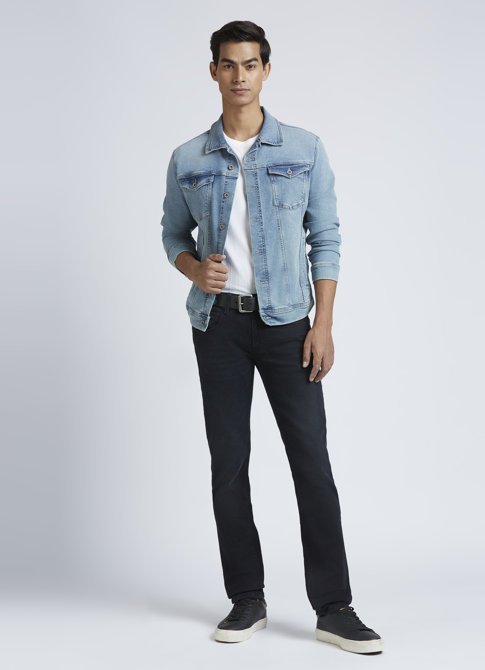 Vapour Black Mid Rise Slim Jeans, , large image number 0