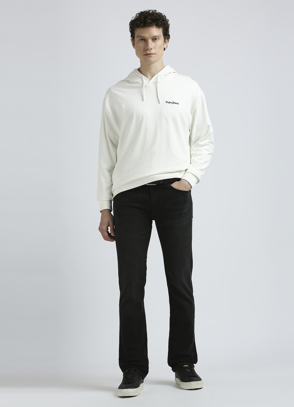 Holborne Black Mid Rise Straight Jeans, , large image number 0