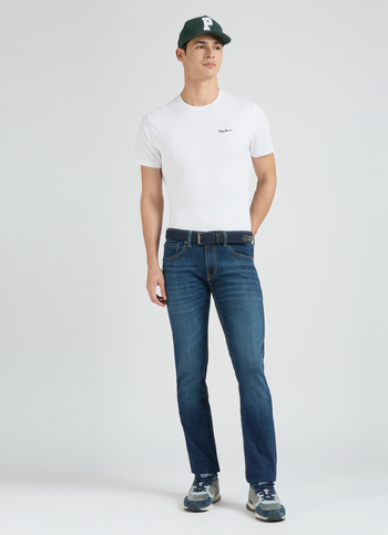 Vapour Blue Mid Rise Slim  Jeans