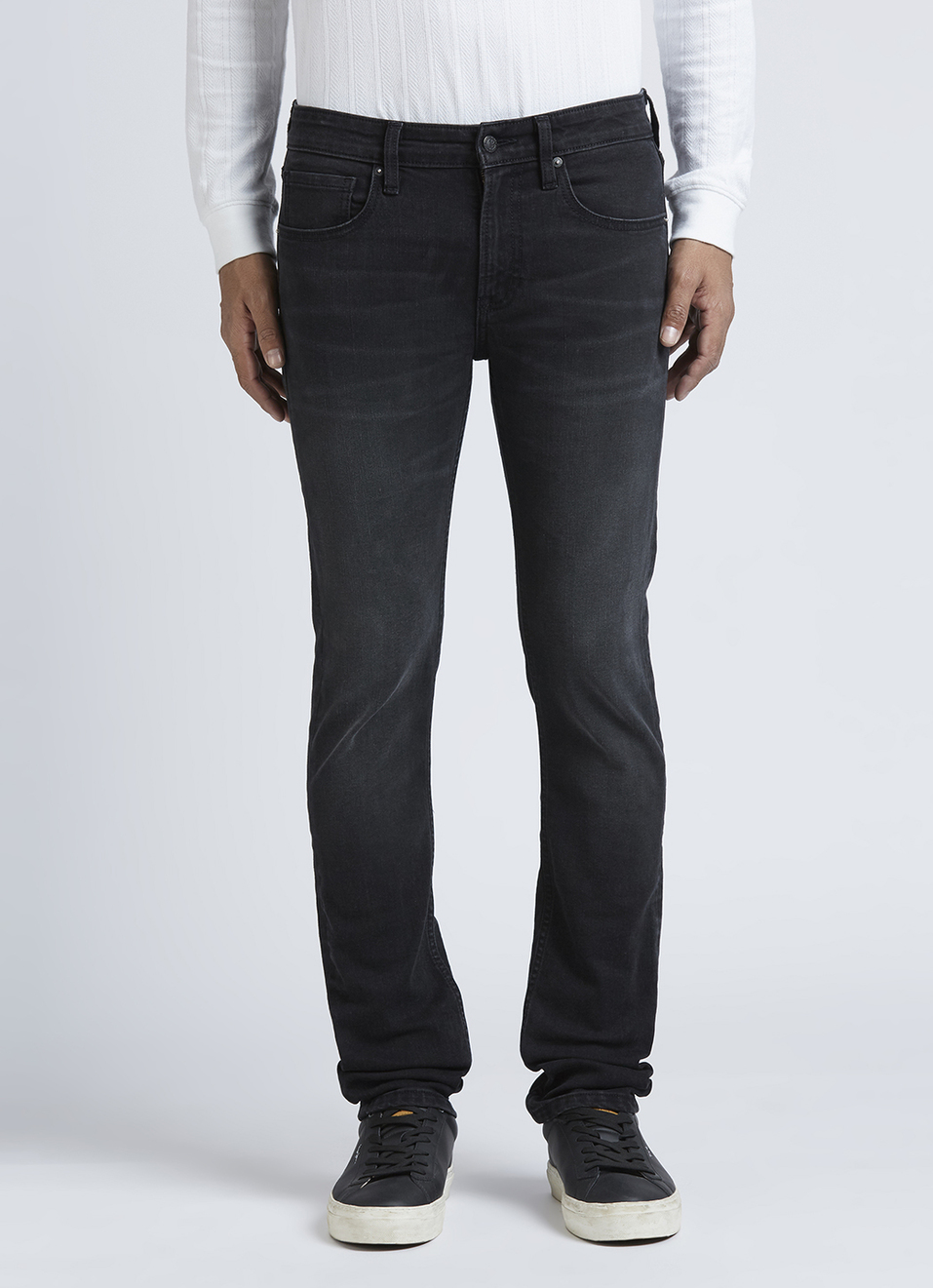 Vapour Black Mid Rise Slim Jeans, , large image number 2