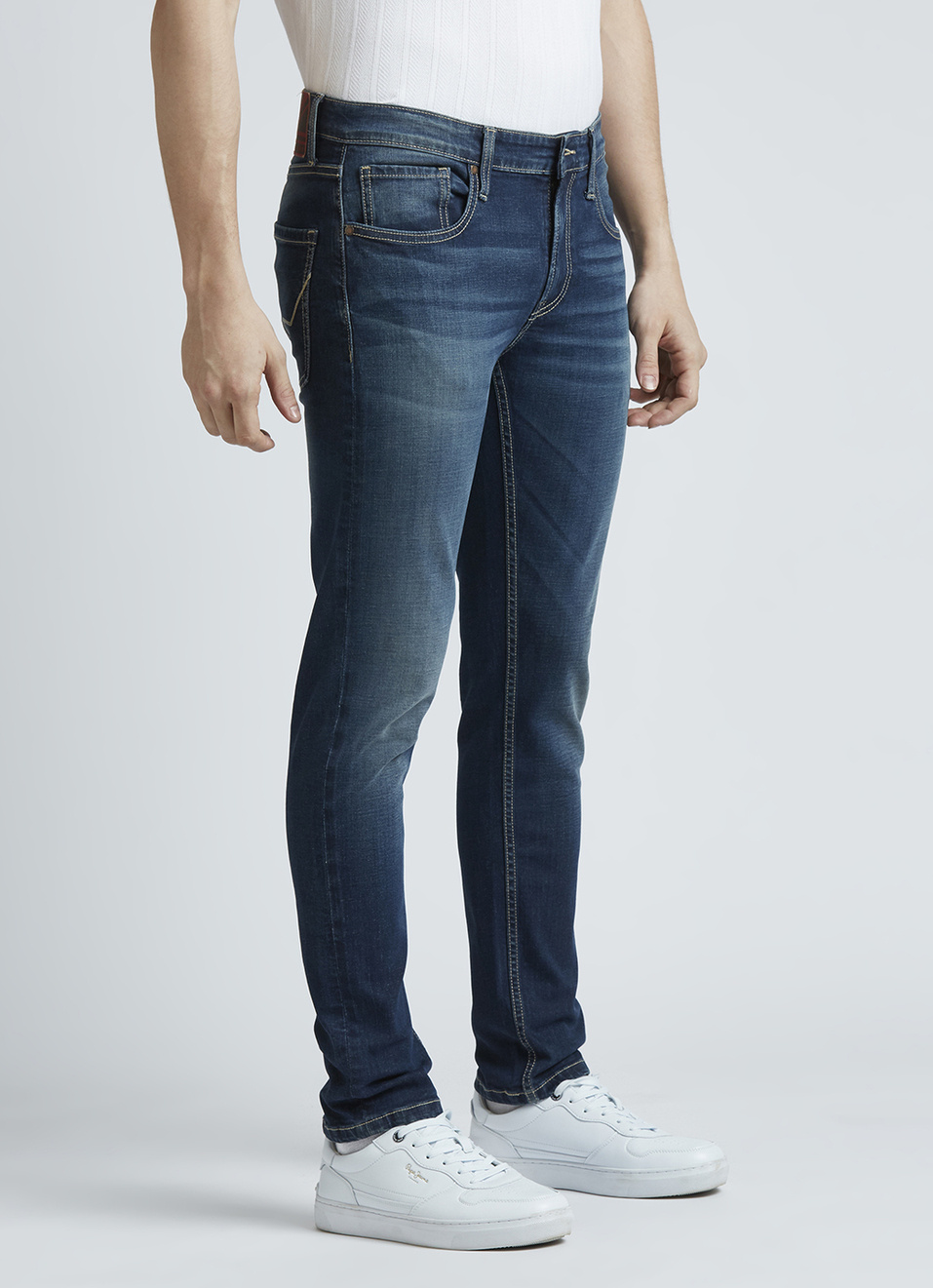 Danial Green Cast Low Rise Tapered Jeans, , large image number 5