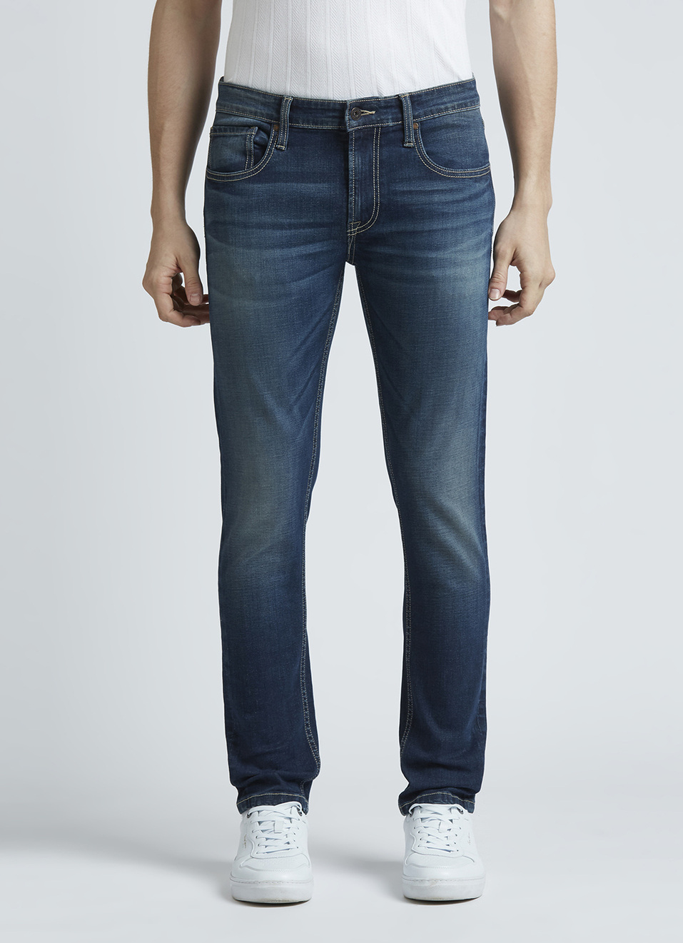 Danial Green Cast Low Rise Tapered Jeans, , large image number 6