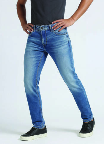 Danial Blue Low Waist Tapered Jeans