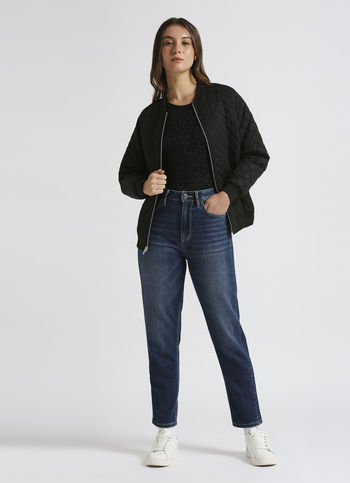 Blue High Waist Mom Jeans