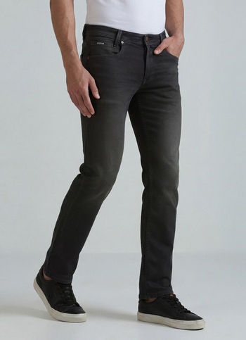 Vapour Grey Mid Waist Stretch Jeans