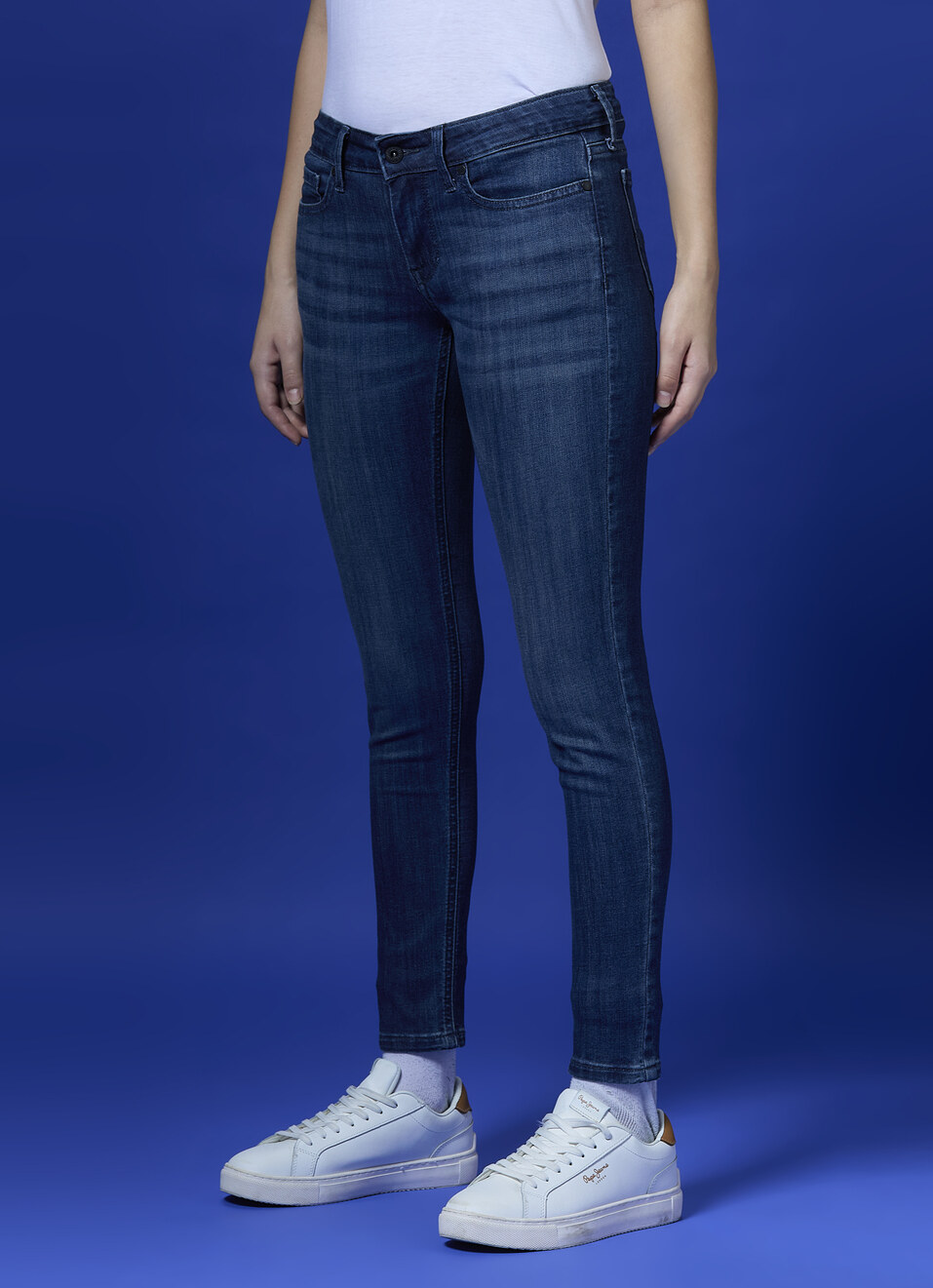 Women Blue Mid Waist Skinny Thigh Skinny Knee Skinny Jeans, , large image number 3