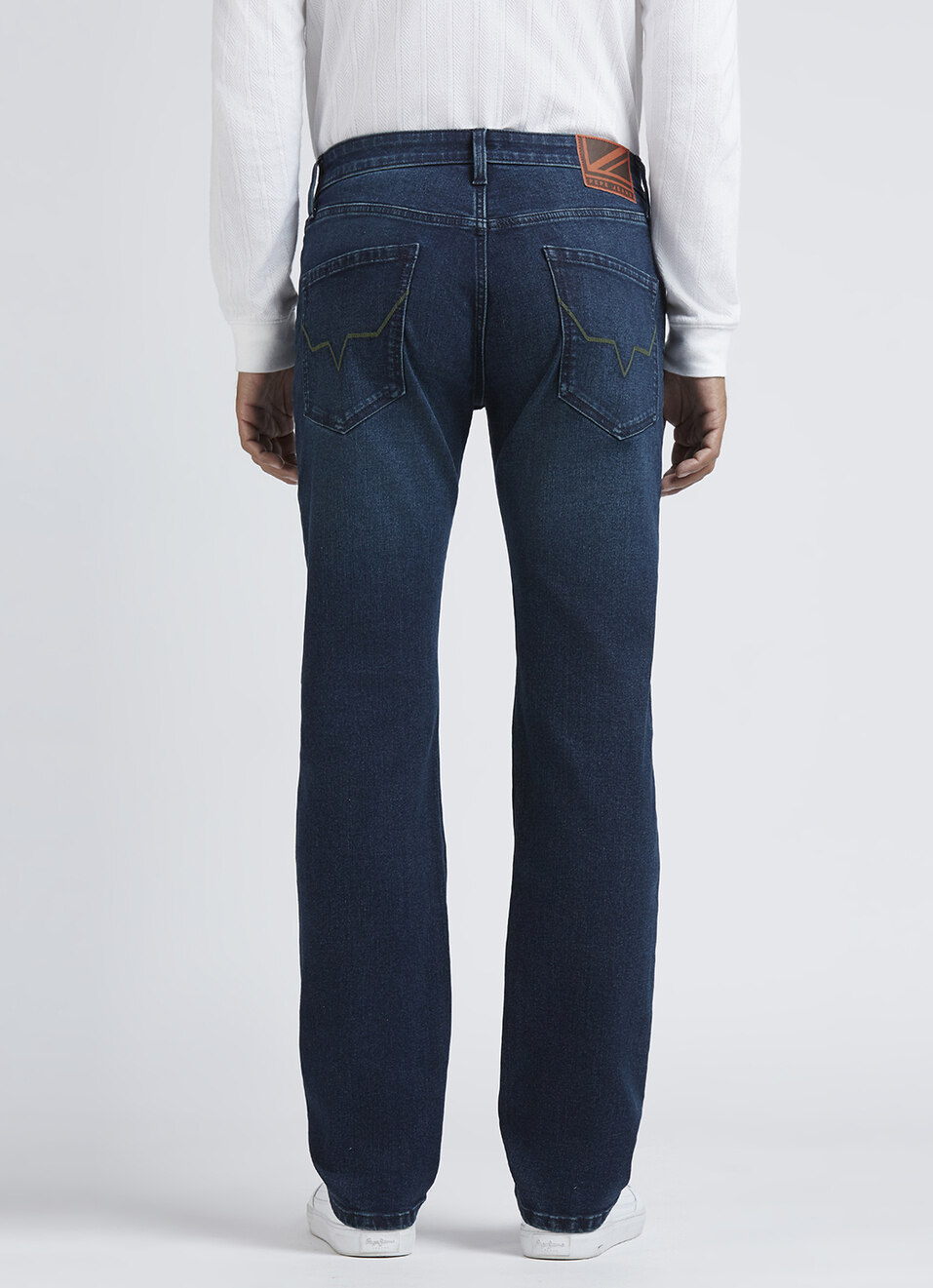 Holborne Blue Mid Rise Straight Jeans, , large image number 5
