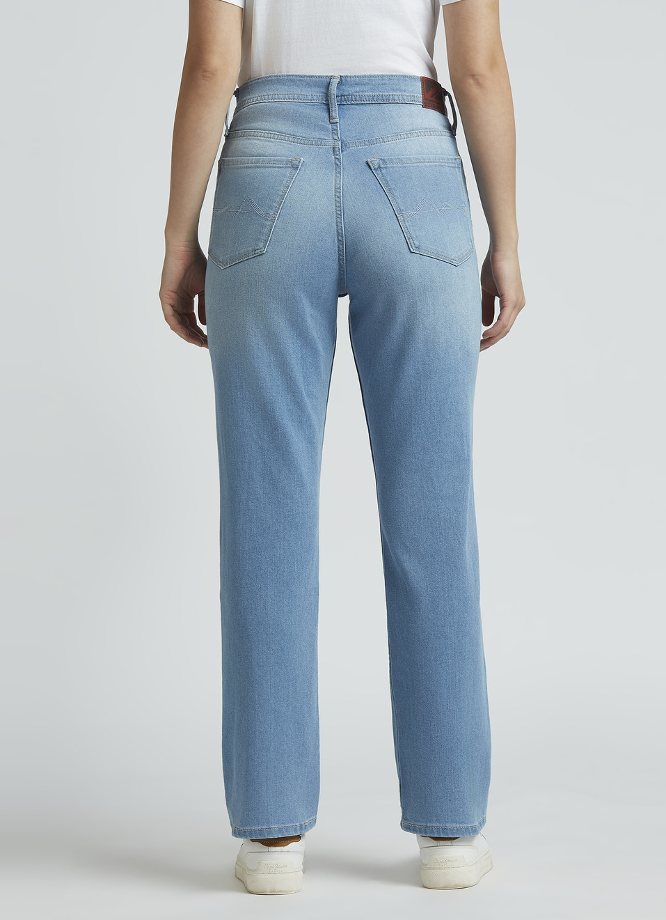 Mary Blue High Waist Straight Jeans, , large image number 2