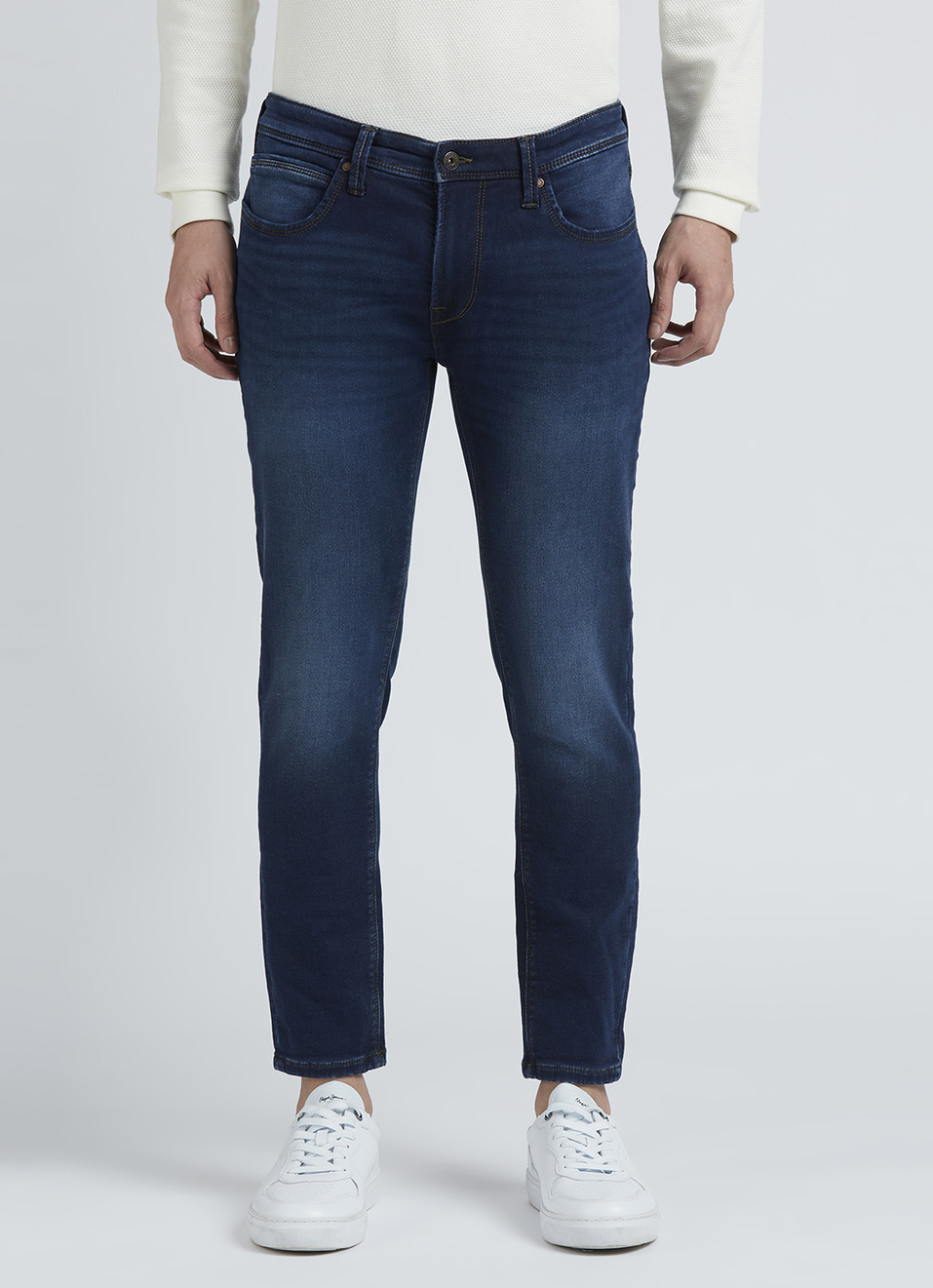 Oliver Blue Mid Rise Skinny Gymindigo Ankle Jeans, , large image number 5