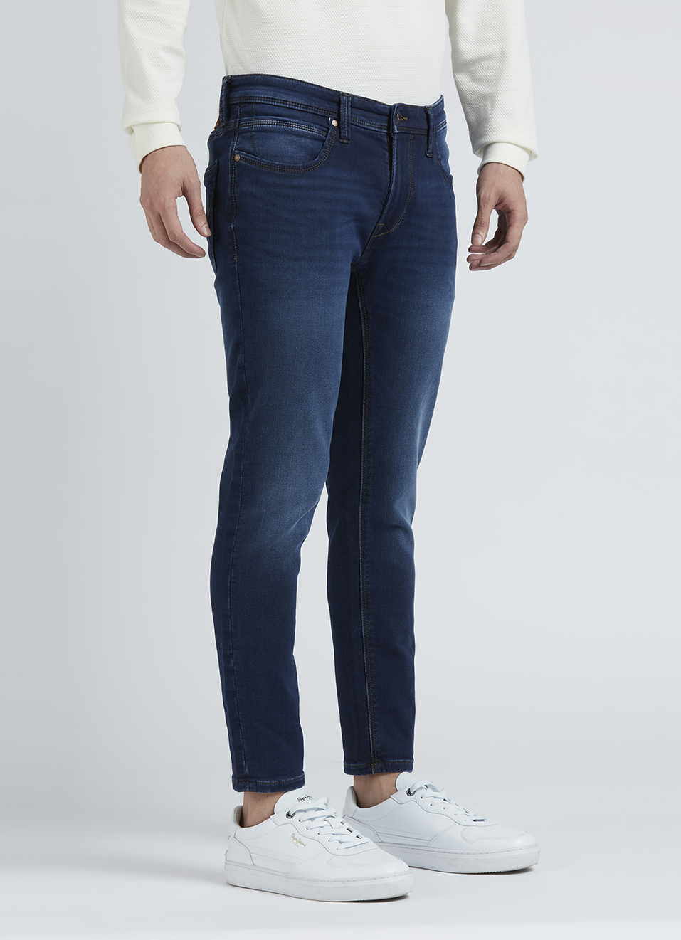 Oliver Blue Mid Rise Skinny Gymindigo Ankle Jeans, , large image number 6