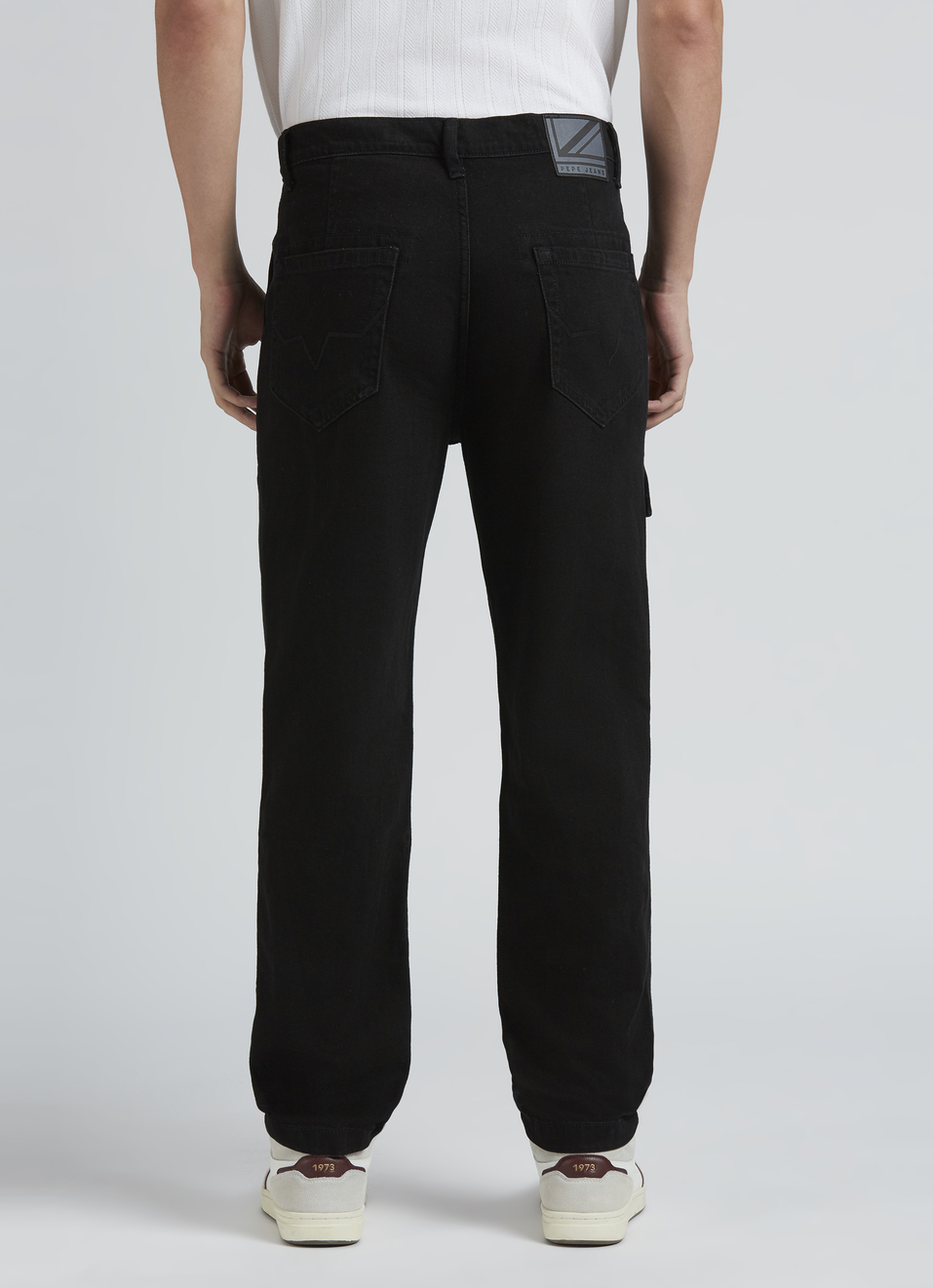 Black Mid Rise Straight Cargos, , large image number 2