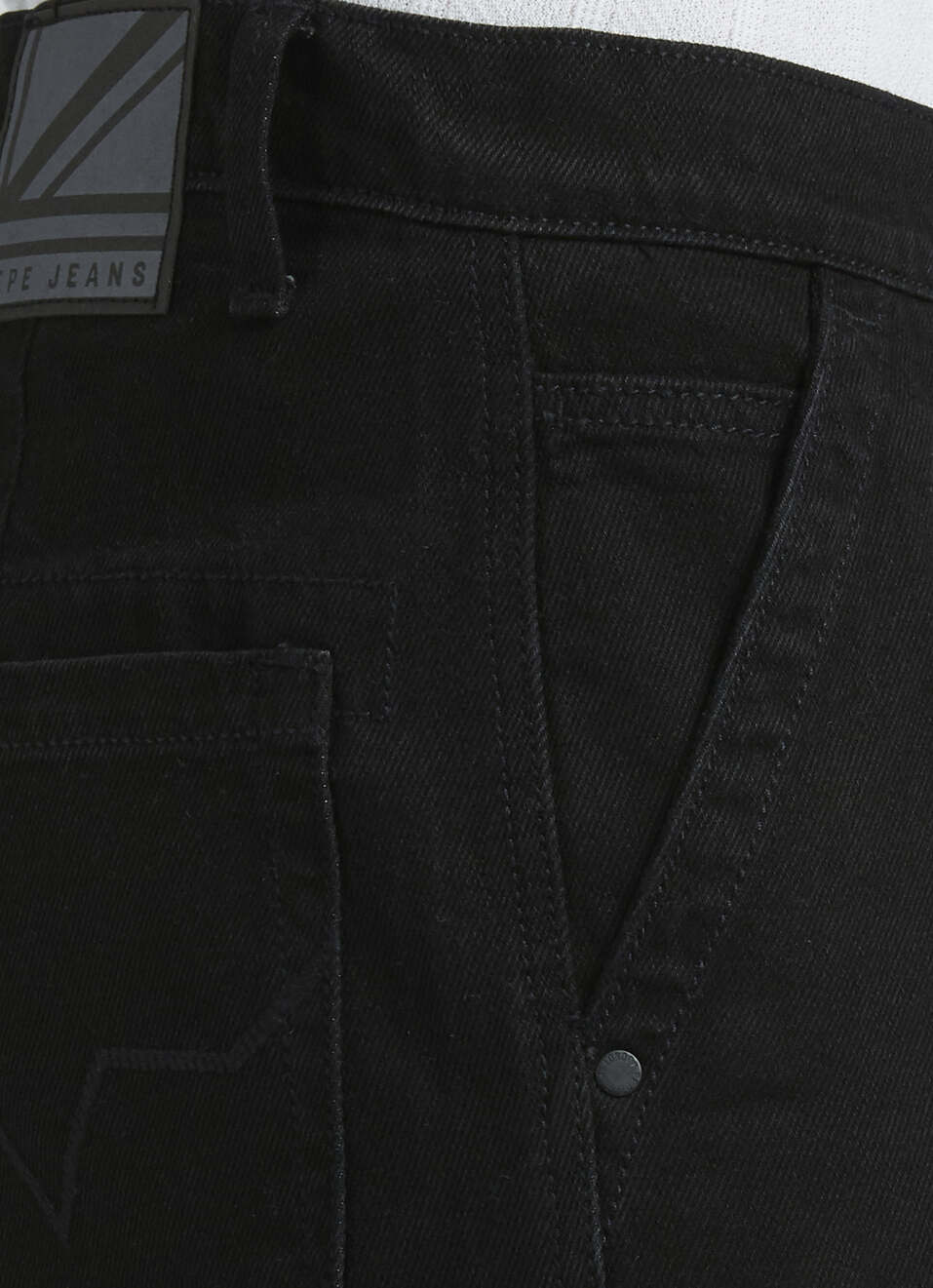 Black Mid Rise Straight Cargos, , large image number 4
