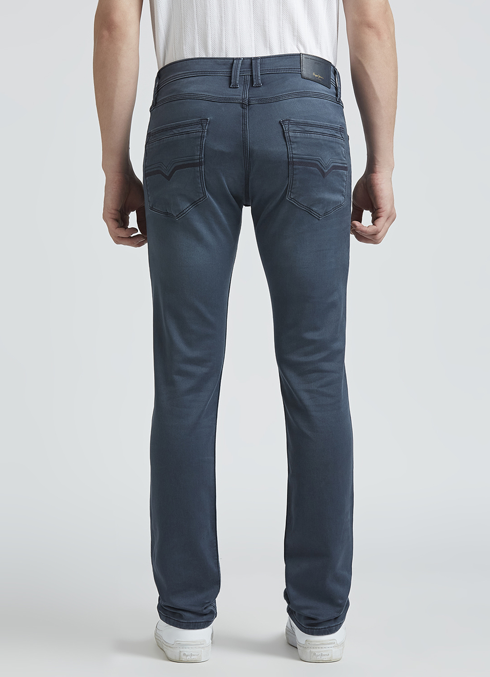 Vapour Blue Mid Rise Slim Heritage Jeans, , large image number 2