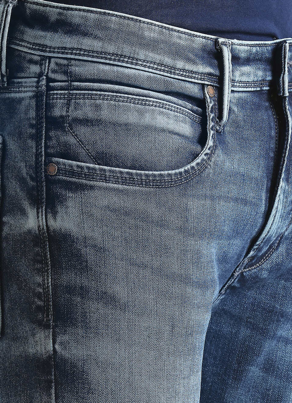 Chinox Blue Mid Waist Gymindigo Jeans, , large image number 4