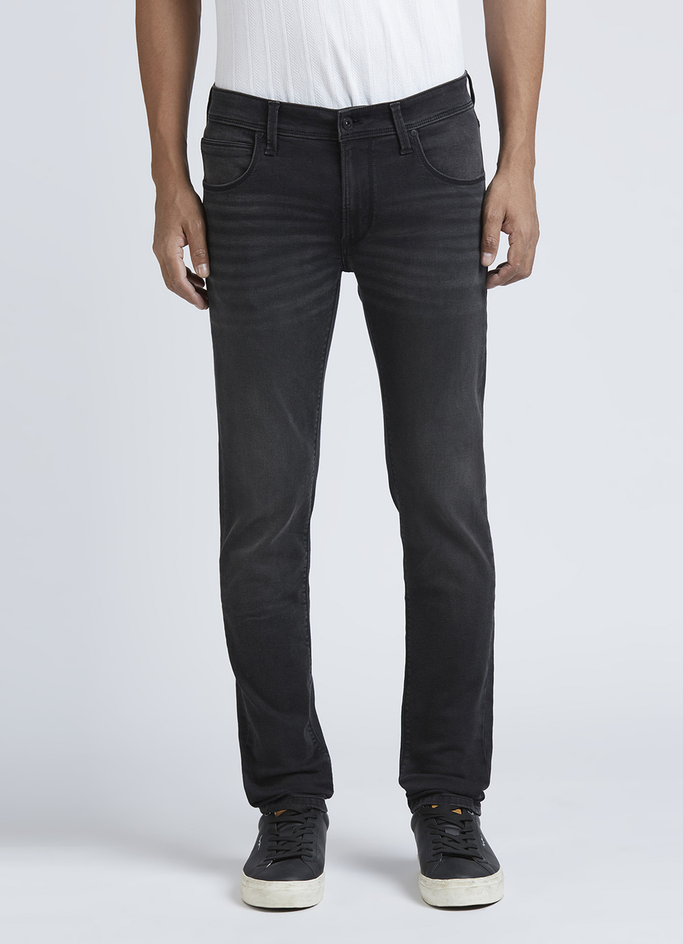 Danial Black Low Rise Tapered Jeans, , large image number 5