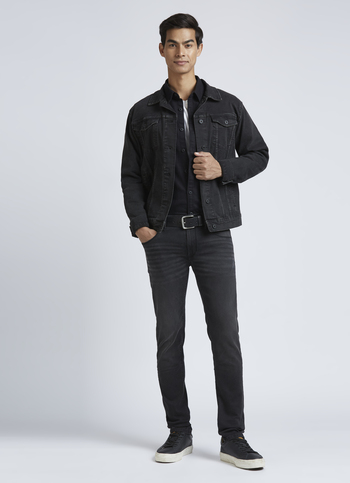 Danial Black Low Rise Tapered Jeans